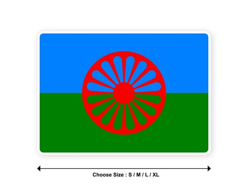 Sticker drapeau rom tsiqane - sticker,