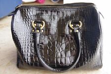 Paravidino borsa vintage COCCODRILLO nera nuova