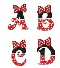 MACCHINA RICAMO DISEGNI USB - MINNIE MOUSE ALFABETO DISEGNI 4X4 BAMBINI RAGAZZE