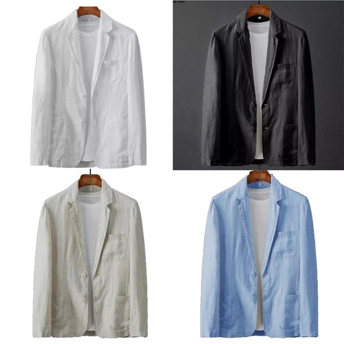 Blazer uomo cotone - lino, due