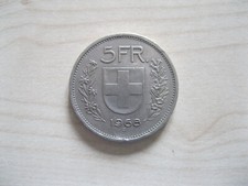 MONETA DA 5 FRANCHI SVIZZERI -