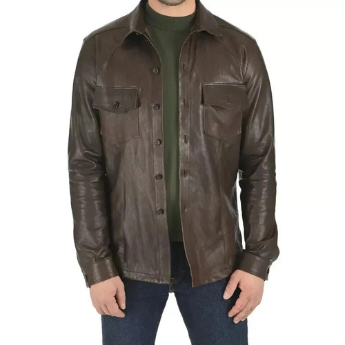 Elegante camicia uomo biker - elegante,