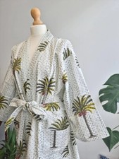 Kimono bianco indiano palma