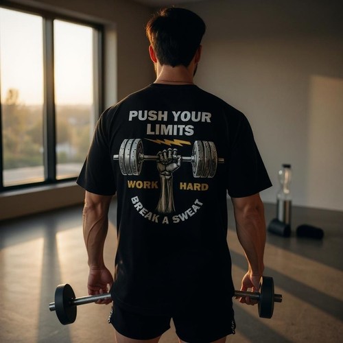 Shirt uomo palestra cotone - t-shirt,