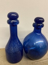 Coppia di vasi blu cobalto