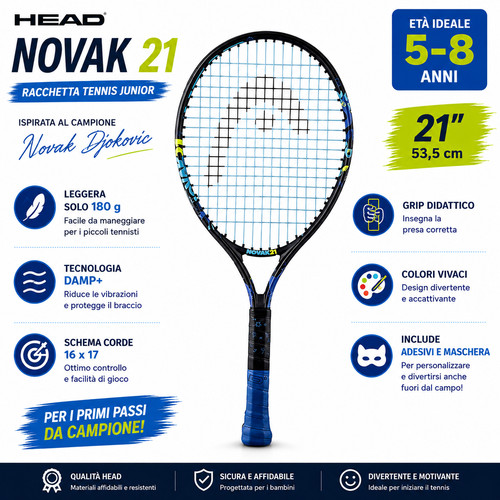 Head novak racchetta tennis - head, 21