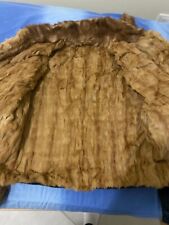 giubbino jeans con interno in pelliccia di visone