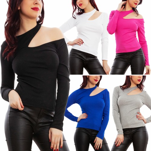 Maglia donna scollata spalla