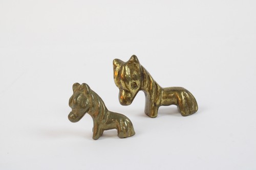 Cavalli statuine ottone - 2x,
