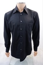 Top camicia uomo Dolce & Gabbana D&G con bottoni taglia 41 16 nero manica lunga