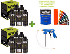 Kit 8 bottiglie Upol Raptor Truck Bedliner + mix tinter 1L a qualsiasi colore + pistola omaggio