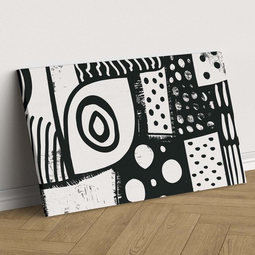 Quadro astratto bianco nero - quadro, e