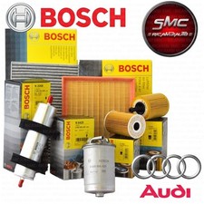 Kit tagliando 4 FILTRI BOSCH AUDI A4 B7 2.0 TDI dal 2004 al 2008 125 KW
