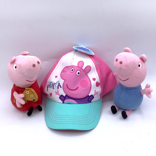 Peppa pig holding brown - pig,