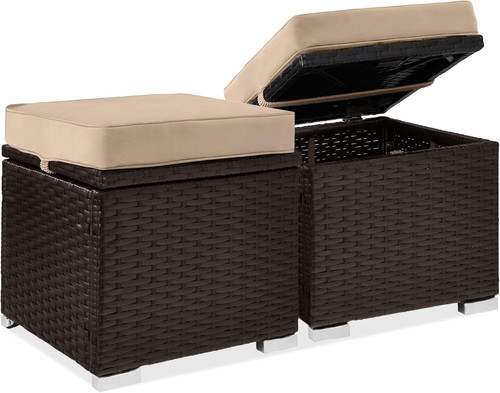 Set pouf vimini - set, in