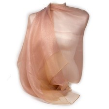 Stola oro rosa cerimonia donna elegante coprispalle seta rose gold foulard moda