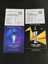 BIGLIETTI REPRO FINAL EUROPA & CHAMPIONS LEAGUE 2020 PSG-BAYERN & SEVILLA-INTER