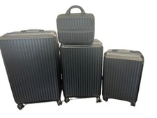 SET DI 4 PEZZI DI VALIGIE DI COLORE NERO , VALIGIE DA VIAGGIO MULTIFUNZIONALI, T