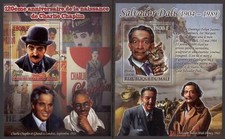 Lollini S82 Cinema Ch Chaplin - Pittura artistica S Dalì - 2 fogli MNH 2009