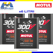 6 LITRI MOTUL 300V POWER 5W30 100% OLIO MOTORE GARA SINTETICO ESTER CORE RACING