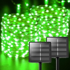 Luci di Natale catena 100 micro led luminosa natalizia energia solare 10 mt rame