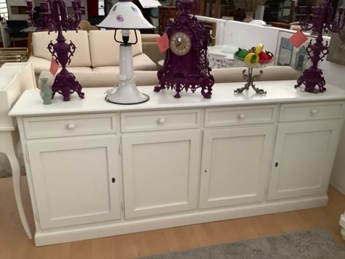 Credenza ante laccata bianca - 4,