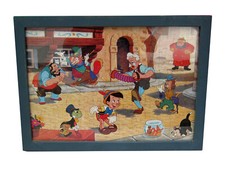 PINOCCHIO PUZZLE-QUADRO PER BAMBINI CON CORNICE CM.53X39