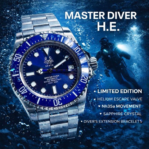 Orologio automatico sevin - orologio, blue