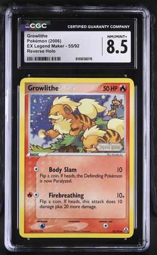 Cgc growlithe 92 ex - 55/92,