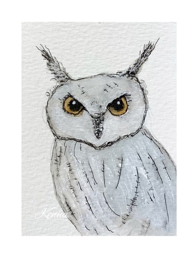 Aceo original watercolour - original, &