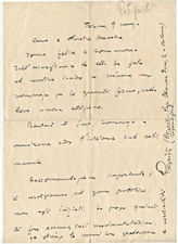 Grande lettera autografa