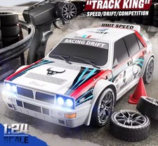 LANCIA DELTA INTEGRALE AUTO RADIOCOMANDATA RC 1/24 FARI LED TELECOMANDATA 4WD