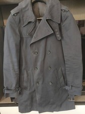 THE KOOPLES TRENCH IMPERMEABILE DOPPIOPETTO COTONE UOMO BLU TAGLIA S/M