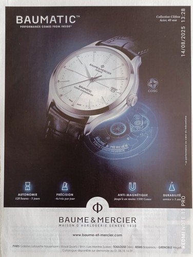 Pubblicità stampa orologio