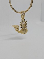 Ciondolo animato Iced Out 14K