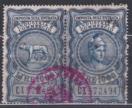 Italia 1956 marca da - 1956, bollo