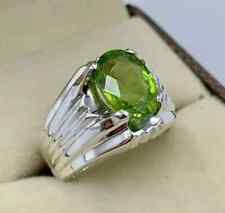 Anello peridoto pakistano naturale non riscaldato non trattato ricco anello peridoto verde vivo