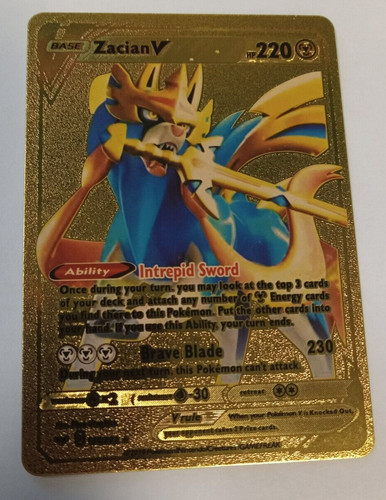 Carta pokemon zacian - pokemon, 220hp