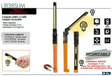 BETA 1838slim torcia lampada 3 LED  snodo ricaricabile magnetica portatile 200LM