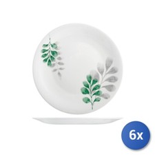 6x Piatti In Vetro Opale