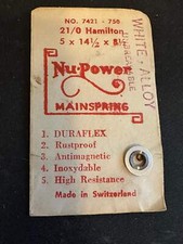 NuPower Mainspring for 21/0s