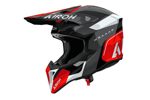 Casco airoh wraap - conquer, red