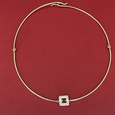 Pomellato Girocollo Semirigido Oro Giallo 18kt Brillanti Rarissimo Originale