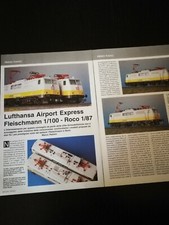 1991 LUFTHANSA AIRPORT EXPRESS FLEISCHMANN 1/100 ROCO 1/87 TRENO BR111 MODELLISM