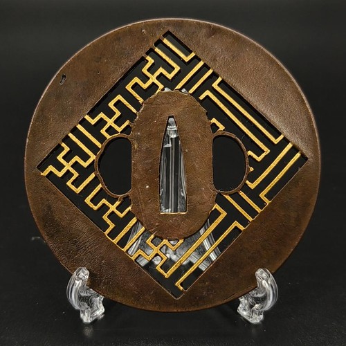 Tsuba giapponese rame - tsuba, in