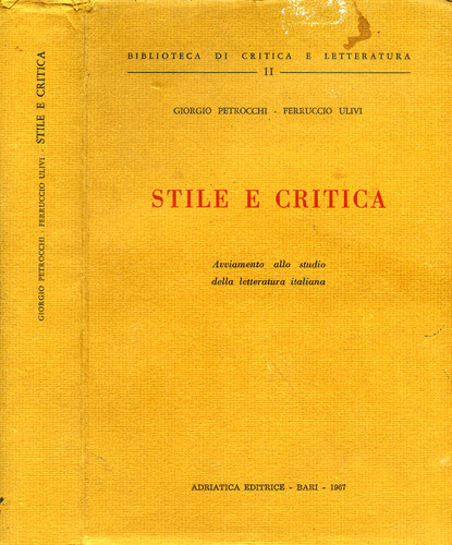 Stile critica petrocchi e - stile,