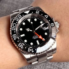 Tandorio 40mm Vetro Zaffiro Calendario Finestra 10ATM NH34 GMT Orologio Automatico Subacqueo