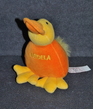 🍀Peluche Doudou Canard EGMONT TOYS Orange Jaune "MEDELA" 17 Cm Etat NEUF