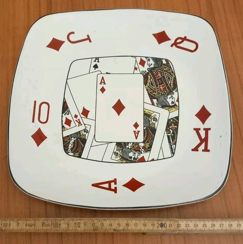 Piatto ceramica vintage - piatto, poker