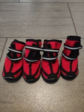 Scarpette Cane Antiscivolo Con Cinghie Riflettenti,4 Pezzi Stivali Alti Taglia S